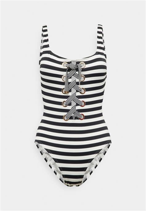 MICHAEL Michael Kors Lace Up One Piece Swimsuit 